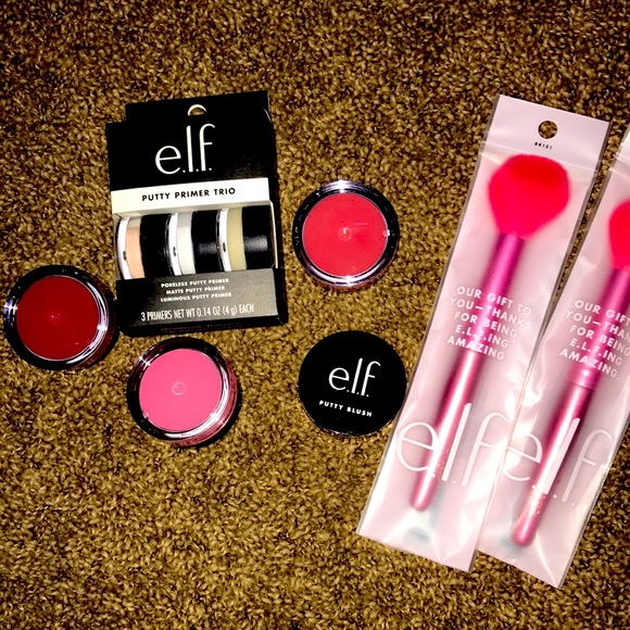 ELF Makeup Elf Putty Blush With Putty Primer Trio And 2 Pink Brushes Bundle Poshmark